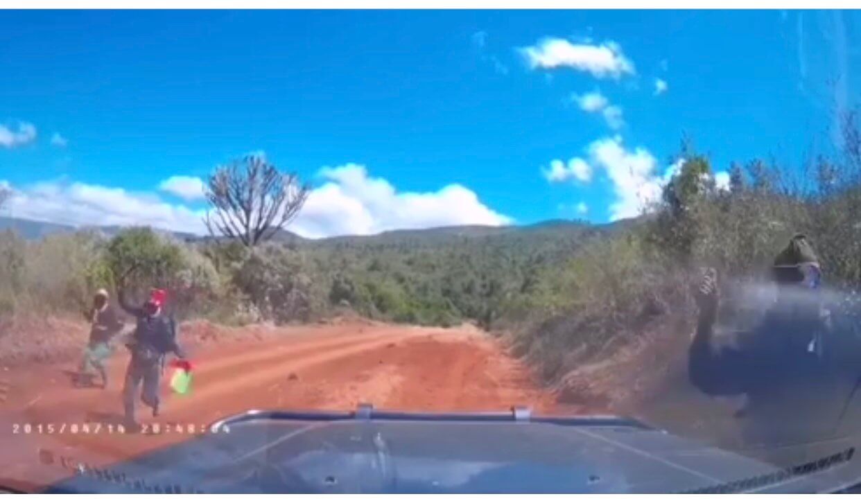 Horrifying Video Shows Kenyans Narrowly Escaping Death