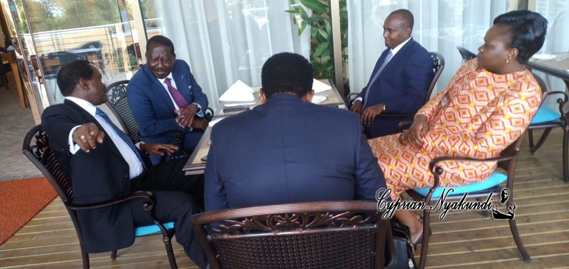 PHOTOS — Raila Odinga & His Kenyan Delegation Arrives In Kinshasa Ahead Of Felix Tshisekedi's Swearing In