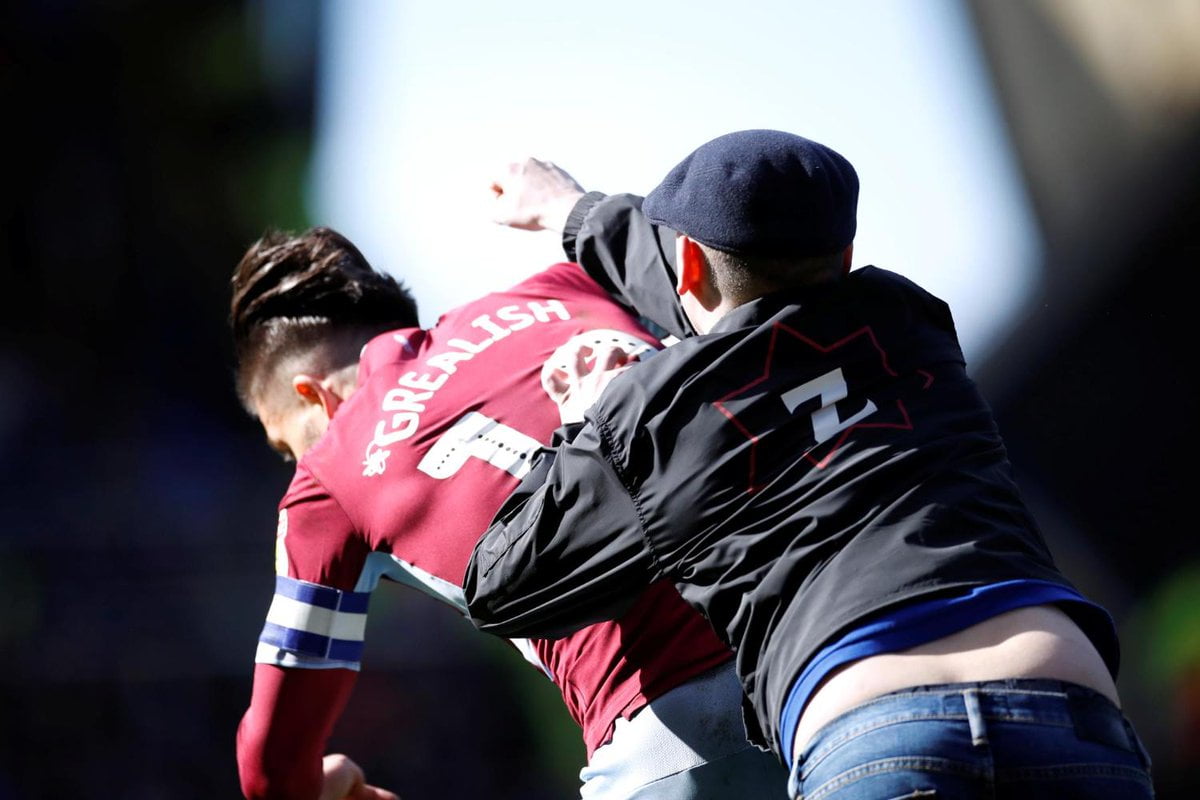 [Video] Shame For English Football As Birmingham City Fan Invades Pitch, Punches Aston Villa Player On The Face