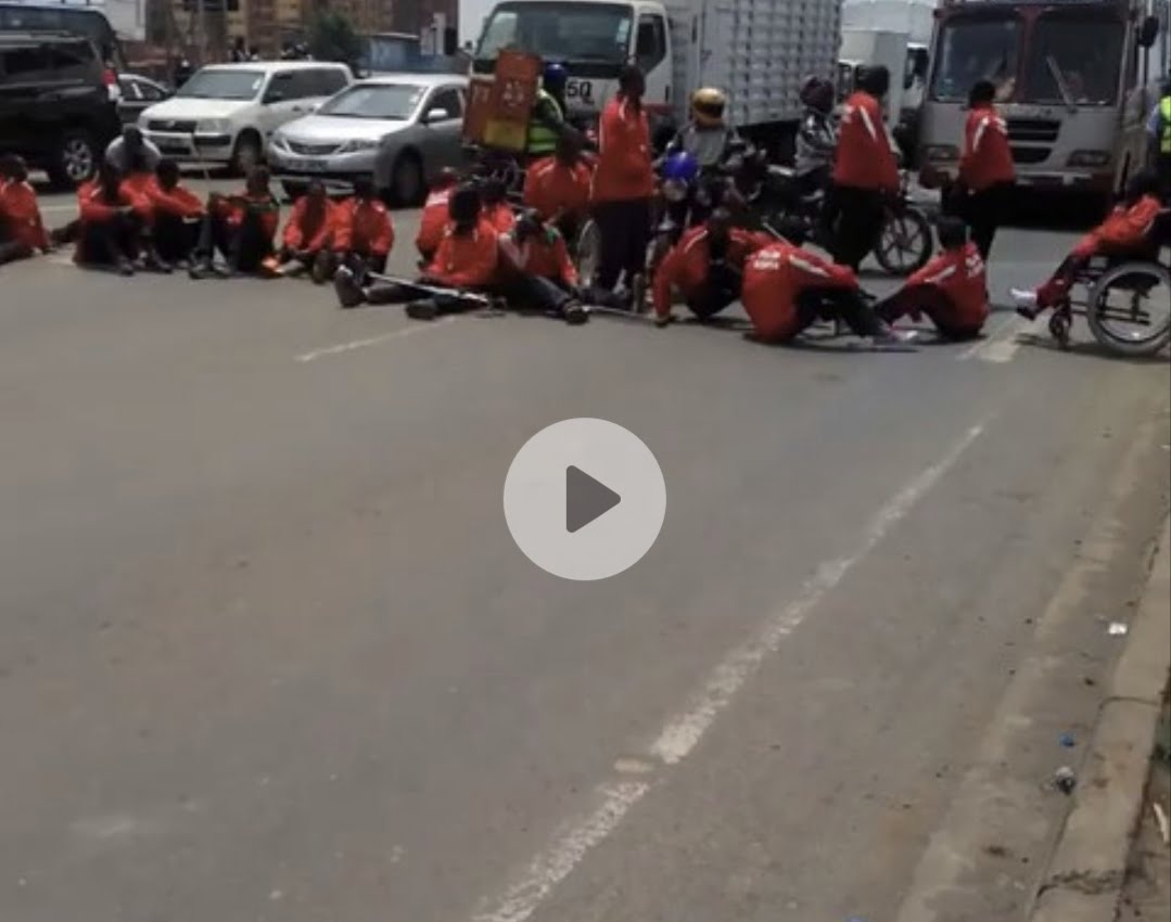 Video: Kenya Paralympic Team Blocks Thika Road