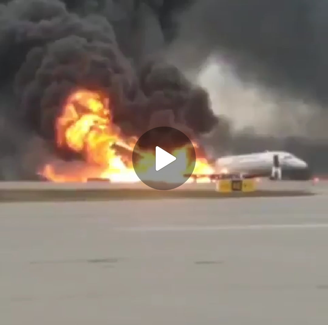 Videos: Russian Plane Bursts Into Flames While Landing