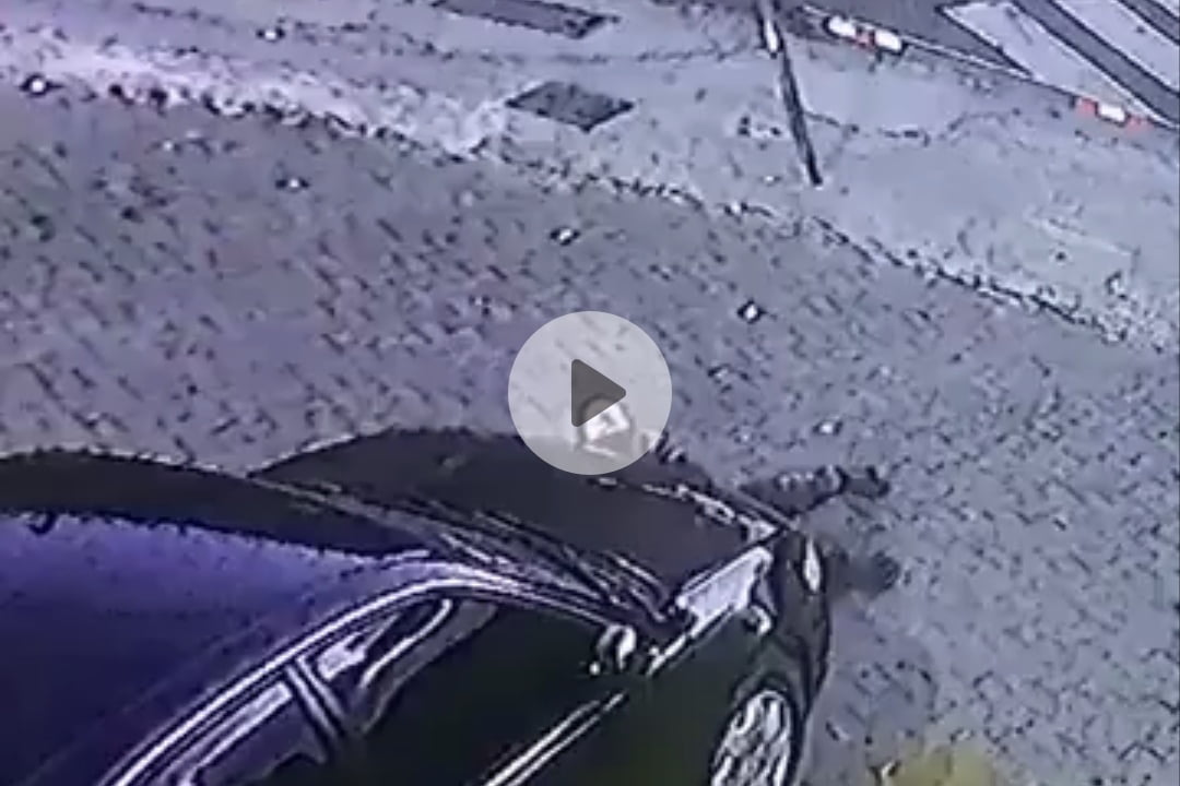 DAYLIGHT ROBBERY: CCTV Footage Shows Daring Thief Stealing Battery From Parked Car