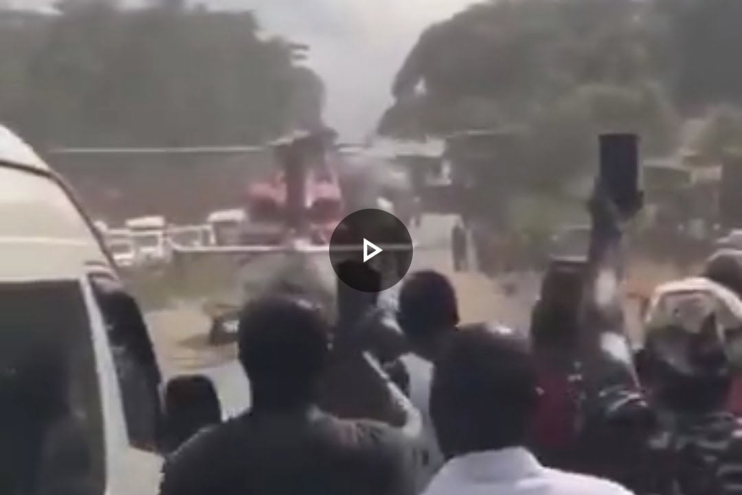 VIDEO: Nigerian Man Orders His Helicopter To Pick Him Up After He Got Stuck In Traffic