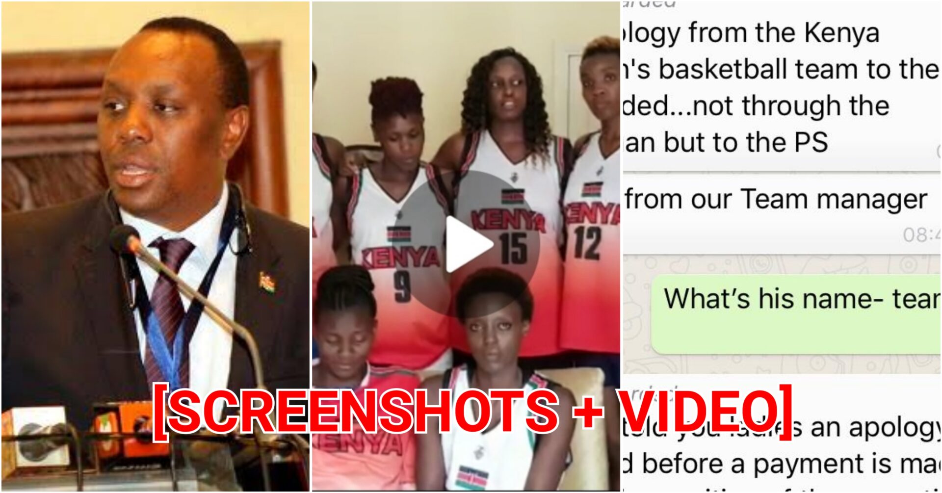 Crooked Sports PS Kirimi Kaberia Demands Official Apology From The Kenya National Women Basketball Team Over Video They Made Asking For Financial Help, Threatens To Block Their Allowances If Not Delivered