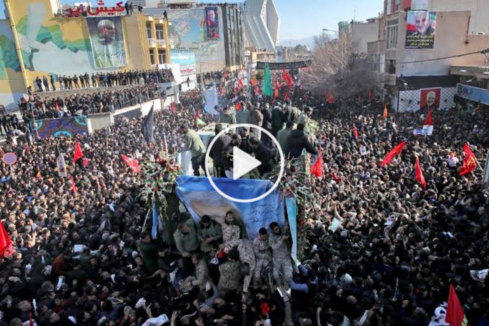 VIDEO: Stampede at Qassem Soleimani funeral kills at least 40