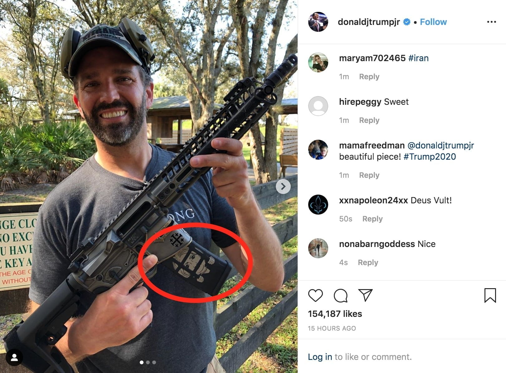 Donald Trump Jr. Shows Off AR-15 With Hillary Clinton On New Magazine