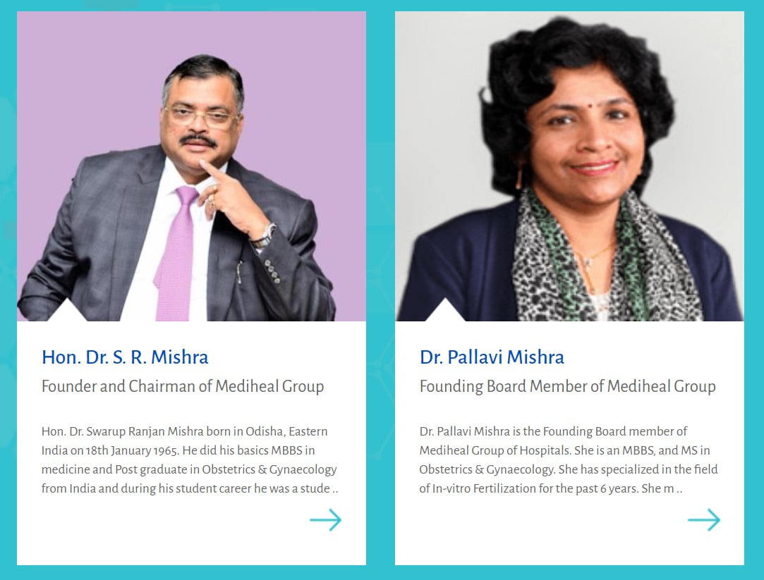 CAPTION: Founder and Chairman of Mediheal Group Dr. S. R. Mishra and the hospitals Founding Board Member Dr. Pallavi Mishra: A nearly-depressed nurse from their Nairobi Eastleigh Branch has cried out that practitioners at the facility have gone unpaid for over two months