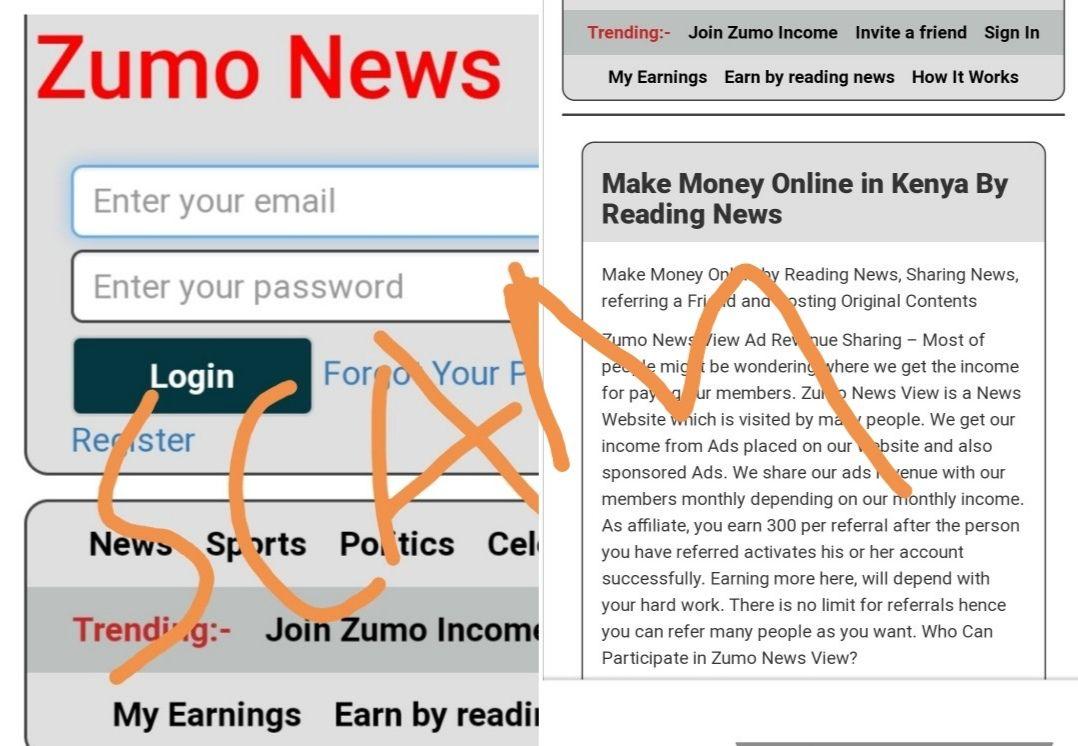 Just like Public Likes, Zumo News cons people