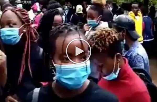 VIDEO: MKU Students Protest Tough Exam Questions