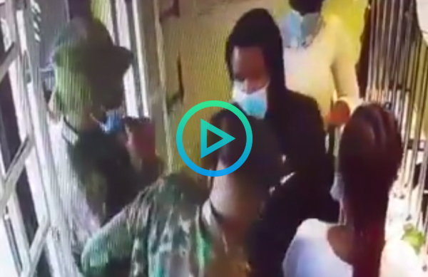 VIDEO: Greedy Kasarani policemen ambush man for 'Not Properly Wearing A Mask'