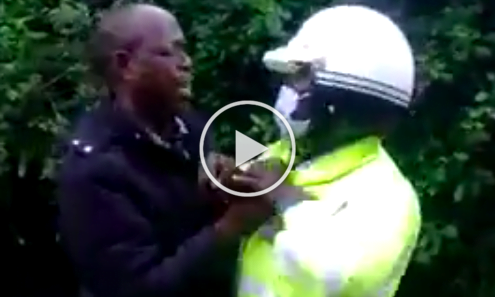 VIDEO: Rogue DCI Officer Attacks Traffic Cop In Dramatic Karen Road Pursuit