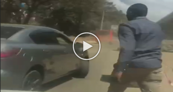 Road Rage: Angry Driver Vandalizes Vehicle's Side Mirror As "Revenge" For Minor Accident