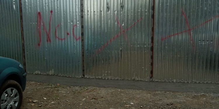 An illegal development on a grabbed public land in Maringo, Makadara constituency, Nairobi.