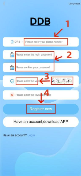 Screenshot of the DDB platform’s withdrawal page, displaying a user interface with fields for withdrawal amount and account verification details.