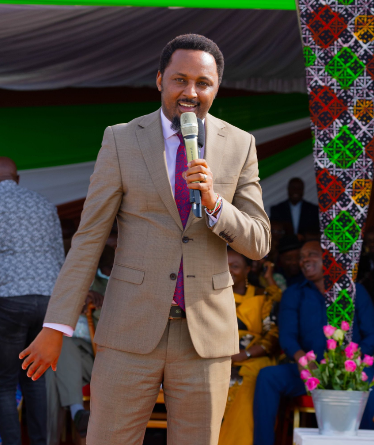 An image of Senator Karungo Thang'wa addressing the public at a previous event.