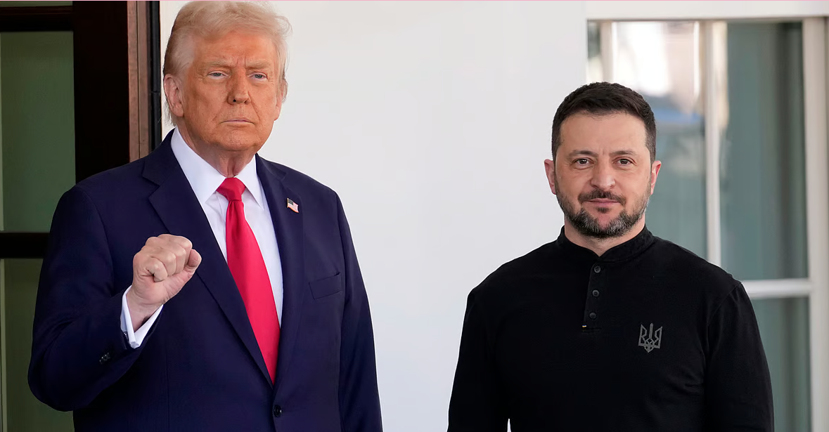 An image of U.S. President Donald Trump and Ukrainian President Volodymyr Zelensky