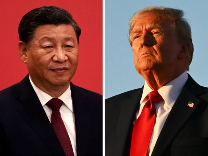 Image of US President Donald Trump (l) and China's Xi Jinping