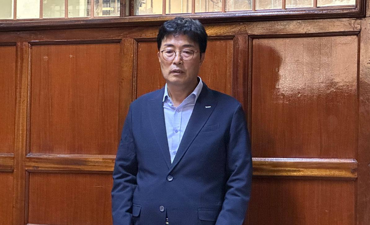 Businessman Young Moon Choi testifies in a Nairobi court during proceedings over the disputed KSh 1.6 billion Loresho land.