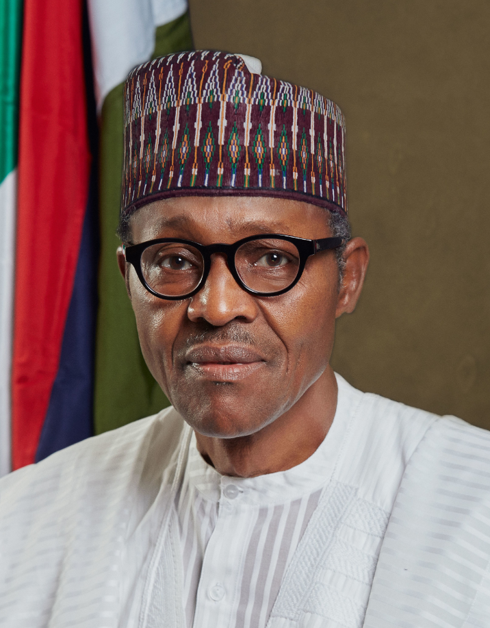 Portrait of Muhammadu Buhari, former President of Nigeria