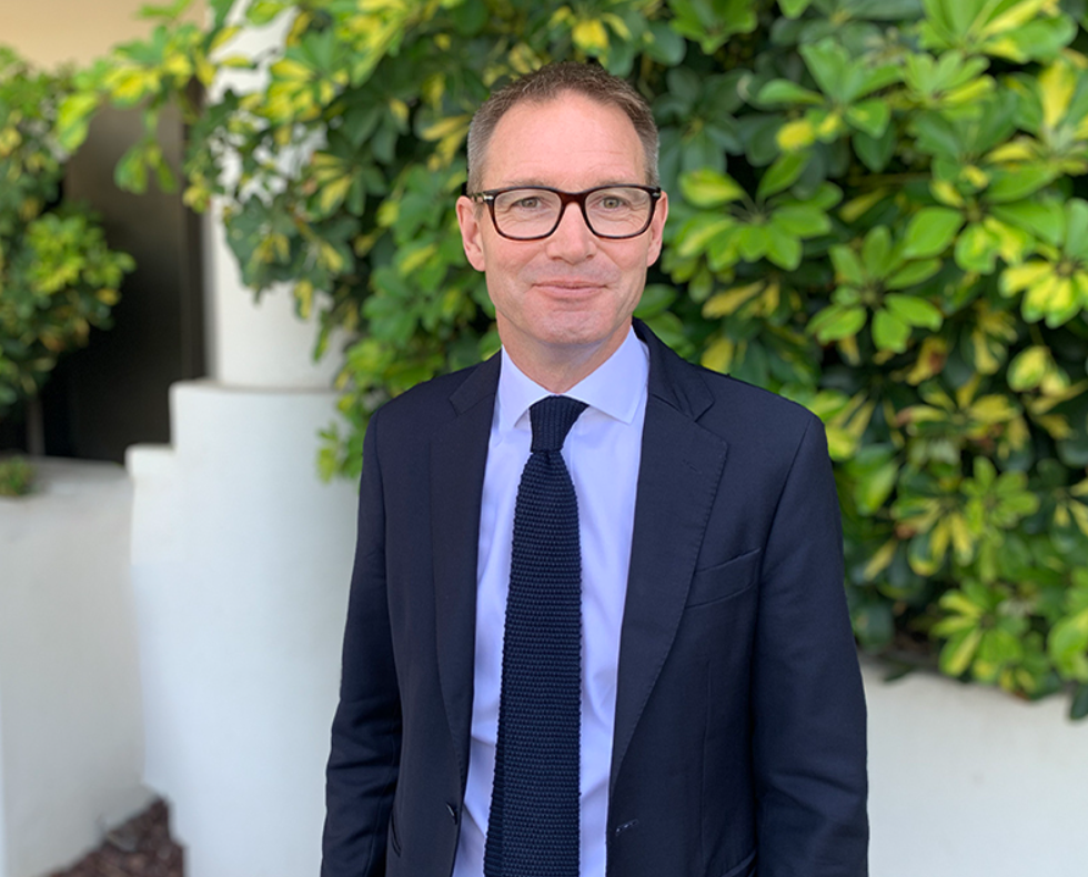 A portrait of British High Commissioner to Kenya, Neil Wigan.