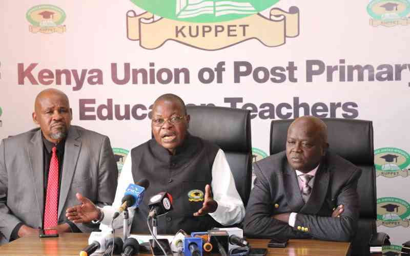 An image showing the Teachers Union raising concerns over SHA medical shift