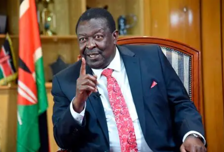An image showing the Prime Cabinet Secretary; Musalia Mudavadi