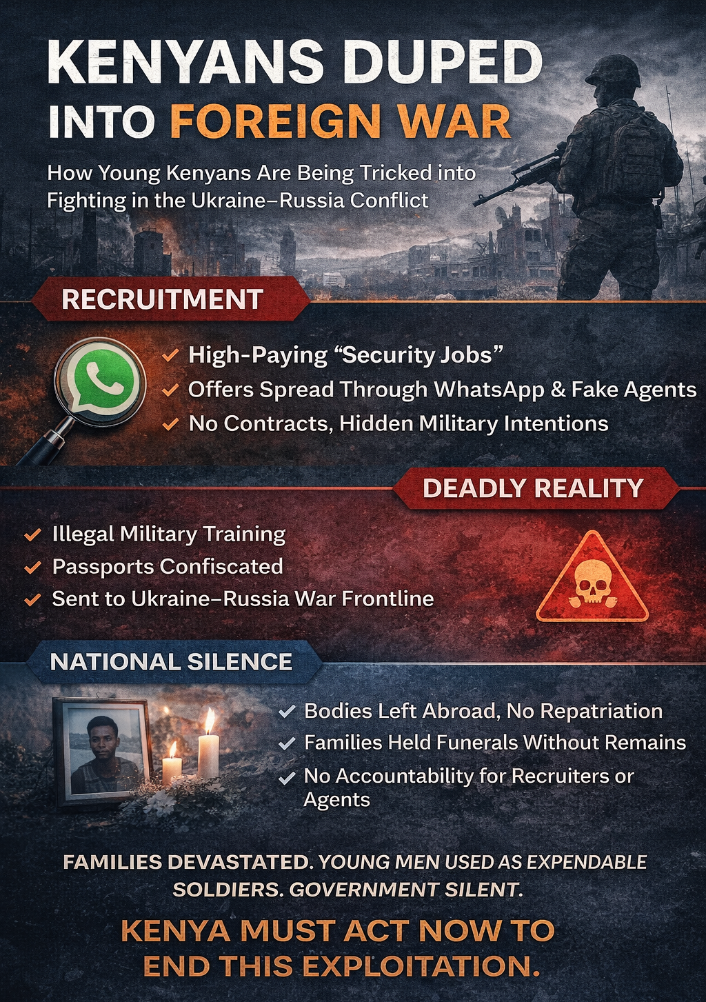 From WhatsApp Jobs to War Zones: How Kenyans Are Being Tricked into Fighting in Ukraine