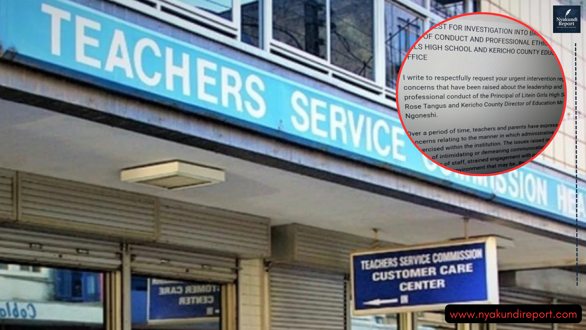 Breach of TSC Code at AIC Litein Girls and Kericho Education Office Triggers Formal Investigation Request