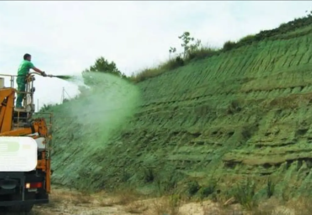 An image showing Hydroseeding in progress