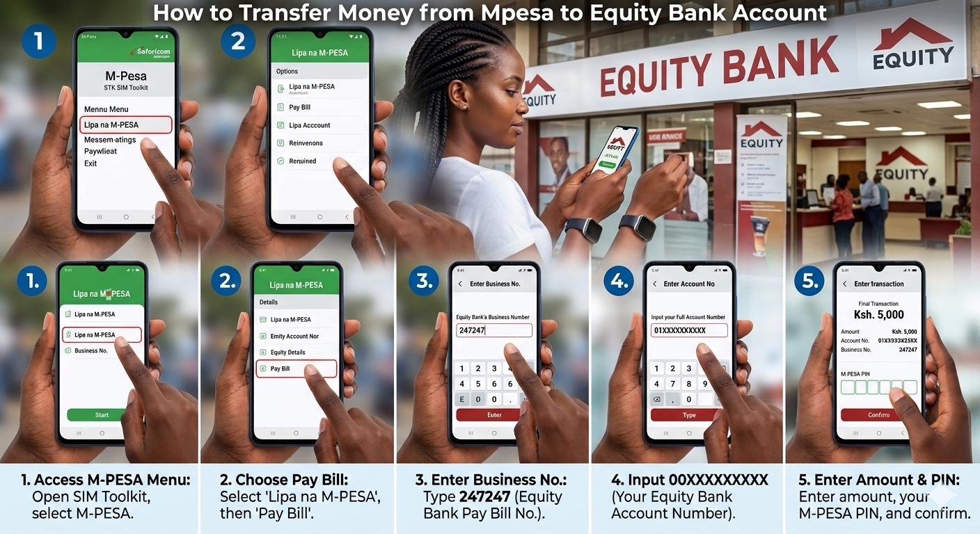 How to Transfer Money from M-Pesa to Your Equity Bank Account Quickly and Safely