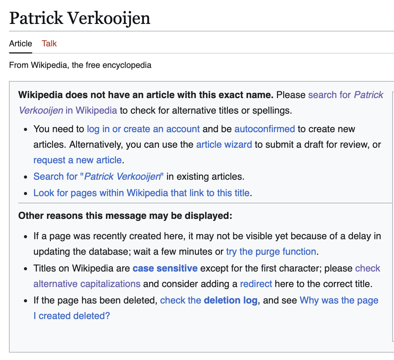Patrick Verkooijen deletes his Wikipedia Page amid the Global Center on Adaptation Crisis